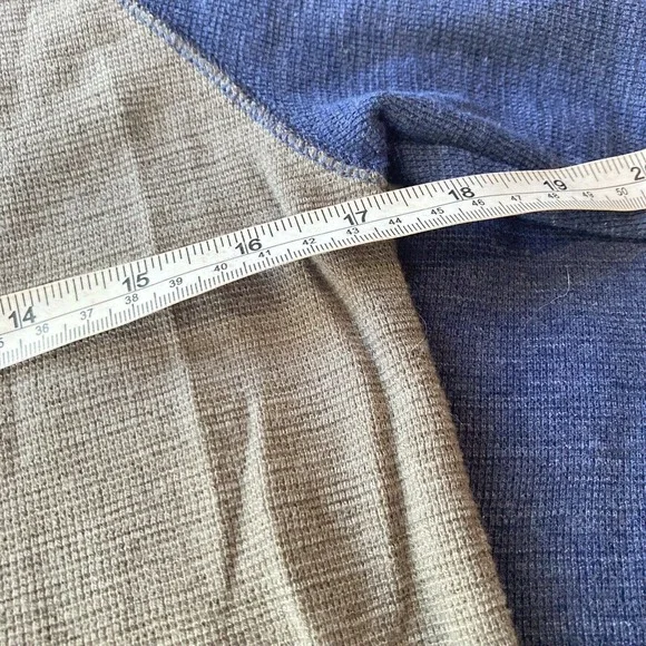 Men's American Eagle Sz Medium Long Sleeve Athletic Fit Waffle Knit Shirt Grey - Picture 7 of 9